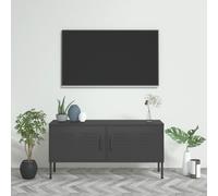 Meuble TV Rose 105x35x50 cm Acier Centre de Divertissement Armoire vidaXL
