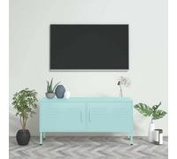 Meuble TV Rose 105x35x50 cm Acier Centre de Divertissement Armoire vidaXL