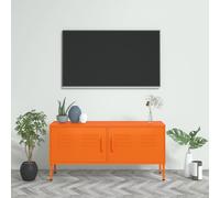 Meuble TV Rose 105x35x50 cm Acier Centre de Divertissement Armoire vidaXL