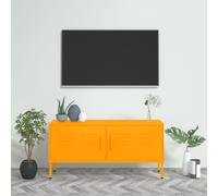 Meuble TV Jaune moutarde 105x35x50 cm Acier Jaune moutarde G