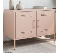 Meuble TV rose 68x39x50,5 cm acier Rose G