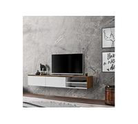 Meuble TV "RTV Dallas" 180cm Blanc & Chêne