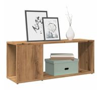 Meuble TV Salon Moderne en Chêne Artisanal 80x24x32 cm, Bois d'Ingénierie Stable, Grand Espace de Rangement pour DVD et Console de Jeux, Bibliothèque Multifonction pour Bureau et Séjour