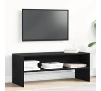 Meuble TV Salon Moderne en Chêne Noir 100 cm, Meuble Télévision avec Grand Rangement, Bibliothèque Média Bois d'Ingénierie Stable pour Salon et Chambre