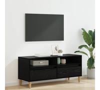 Meuble TV Salon Moderne Rustique en Chêne Noir 100 cm, Meuble Télévision avec Étagère et Tiroir, Buffet Bas Bois d'Ingénierie Durable pour Séjour et Salon, Facile à Nettoyer