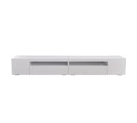 Meuble TV scandinave moderne, panneau lumineux, éclairage LED variable, pour salon et salle à manger 240 cm, Blanc