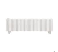 Meuble TV - SELSEY - FIORRA - blanc brillant - 144 cm - 3 portes