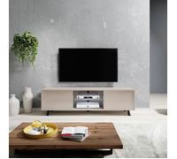 Meuble TV - SELSEY - LEFYR - 140 cm - Taupe (gris-beige) - Scandinave