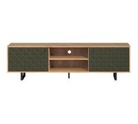 trendteam Meuble TV SENTRA 2 portes 2 niches Vert foncé 184 x 40 x 52 cm