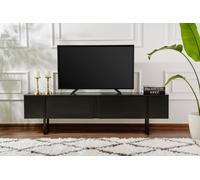 Meuble TV - SERENITY - Noir - 180 x 50 x 30 cm