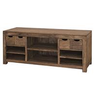 Meuble TV Sheesham gris huilé 148x50x62 cm (BxTxH) NATURE GREY #40