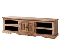 Meuble TV Sheesham gris huilé 150x45x45 cm (BxTxH) LEEDS #48