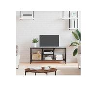 vidaXL Meuble TV sonoma gris 100x35x45 cm bois d'ingénierie et fer 831801