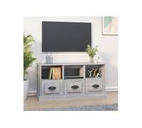 Meuble TV sonoma gris 100x35x50 cm bois d'ingénierie816294