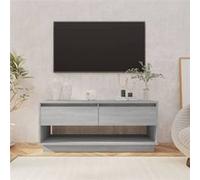 Meuble TV Armoire de Télévision Salon Chêne Fumé Bois d'Ingénierie vidaXL