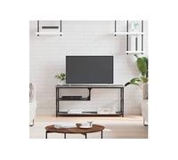 Meuble TV sonoma gris 103x38x46,5 cm bois d ingénierie et acier Gris G