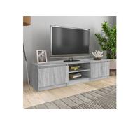 Vidaxl Meuble Tv Sonoma Gris 140x40x35,5 Cm Bois D'ingénierie Multicolore