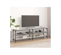 Vidaxl Meuble Tv Sonoma Gris 160x30x50 Cm Bois D'ingénierie Marron