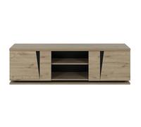 Meuble TV Split 180cm 2 Portes - chêne Artisan