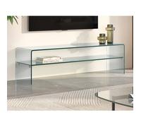 Vente-unique - Meuble TV STILEOS - 1 Niche - Verre trempé