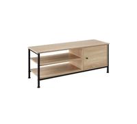 MEUBLE TV - TECTAKE - Meuble TV DURBAN en Bois et Acier Style industriel - Bois Clair