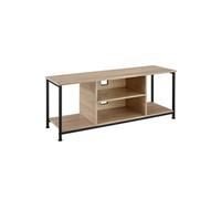 MEUBLE TV - TECTAKE - Meuble TV DENVER en Bois et Acier Style industriel - Bois Clair