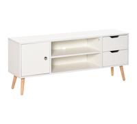Meuble Tv Style Scandinave Pieds Pin Massif Blanc Blanc