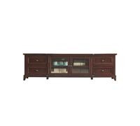 Meuble TV Support 200CM Rural Vintage Armoire de Montagne en Bois Plein Massif, Home Salon Centre de Divertissement Conçu pour Hôtels et Locations de Vacances Centre de Divertissement Armoire