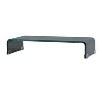 Meuble Tv/ Support Pour Moniteur 60 X 25 X 11 Cm Verre Noir