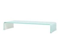 Meuble TV Support pour Moniteur Réhausseur Écran Ordinateur Verre Vert vidaXL