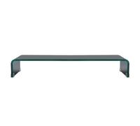 Meuble TV/ Support pour moniteur 90 x 30 x 13 cm Verre Noir