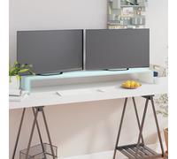 vidaXL Meuble TV / Support pour moniteur 80 x 30 x 13 cm Verre blanc