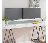 Meuble TV Support pour Moniteur Réhausseur Écran Ordinateur Verre Vert vidaXL