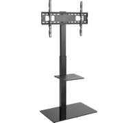 Meuble TV - Support TV - orientable - réglable en hauteur de 134 cm à 146 cm - noir