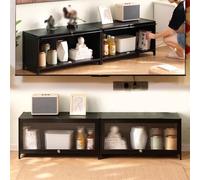 Meuble TV sur pied, meuble TV moderne, montage libre, console multimédia, meuble TV, différentes tailles, centre de divertissement avec rangement