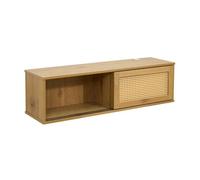 Meuble TV suspendu 108 cm bohème bois clair - Oviala