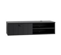 Meuble TV Suspendu 120 cm Moderne Noir