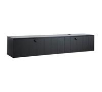 Meuble TV suspendu 160 cm moderne noir - Oviala