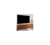 Meuble TV suspendu 2 tiroirs 108x34x25 cm en bois de sheesham massif
