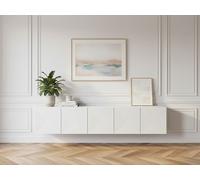 Meuble TV suspendu 200 cm ALICE blanc BOBOCHIC Blanc