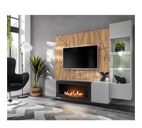 Meuble TV suspendu avec cheminée 200cm GALIPOLI