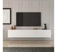 Concept Usine Meuble TV HAL – Blanc 150 cm, Panneaux de particules, Grande capacité