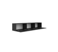 Meuble TV suspendu avec placards 150cm gris anthracite HAL