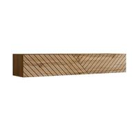 Meuble TV suspendu - Chêne Wotan - Finition porte effet chêne fraisé - 180 cm - Collection SWITCH