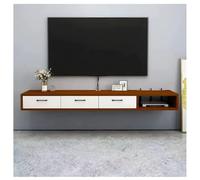 Meuble TV Suspendu, Console Multimédia Moderne avec Porte Abattante, Meuble De Rangement pour Jeux Vidéo Et Divertissement, Étagère TV, pour Chambre, Salon Ou Bureau(Rosso,120x23x20 cm)