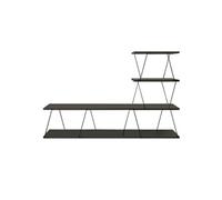 - Meuble TV suspendu en bois et métal VICTOR - Gris anthracite - VICTOR