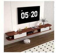 Meuble TV Suspendu en Bois, Meuble TV Mural, Meuble De Rangement avec Étagères Suspendues, Console Multimédia/Support TV Moderne pour Salon, Chambre Ou Bureau(Rosso,140x22x18cm/55x9x7in)