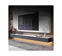 Meuble TV Suspendu Meuble TV Flottant Mural avec tiroirs de Rangement, Centre de Divertissement Flottant Moderne et étroit avec Bureau en Ardoise for Salon, Chambre à Coucher Meuble TV Mural(180cm)