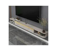 Meuble TV Suspendu Meuble TV flottant mural, étagère flottante moderne sous TV avec porte rabattable et étagère de rangement ouverte, console centrale de divertissement avec rangement for salon, chamb