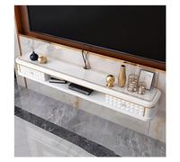 Meuble TV Suspendu Meuble TV mural de luxe en bois flottant avec meuble de rangement, meuble TV for chambre à coucher, salon, meuble de télévision moderne, 47''/55''/63'' Murale Étagère TV(Blanc,160x1